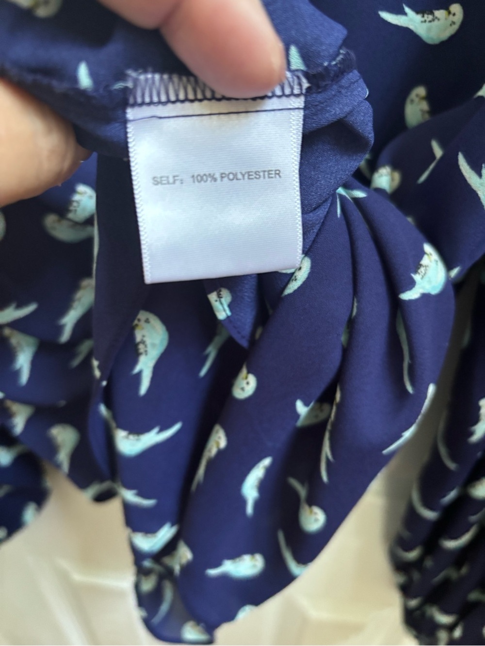 ROSE + OLIVE Women's Blouse Shirt with Birds,  Size XL, EUC - Picture 5 of 6